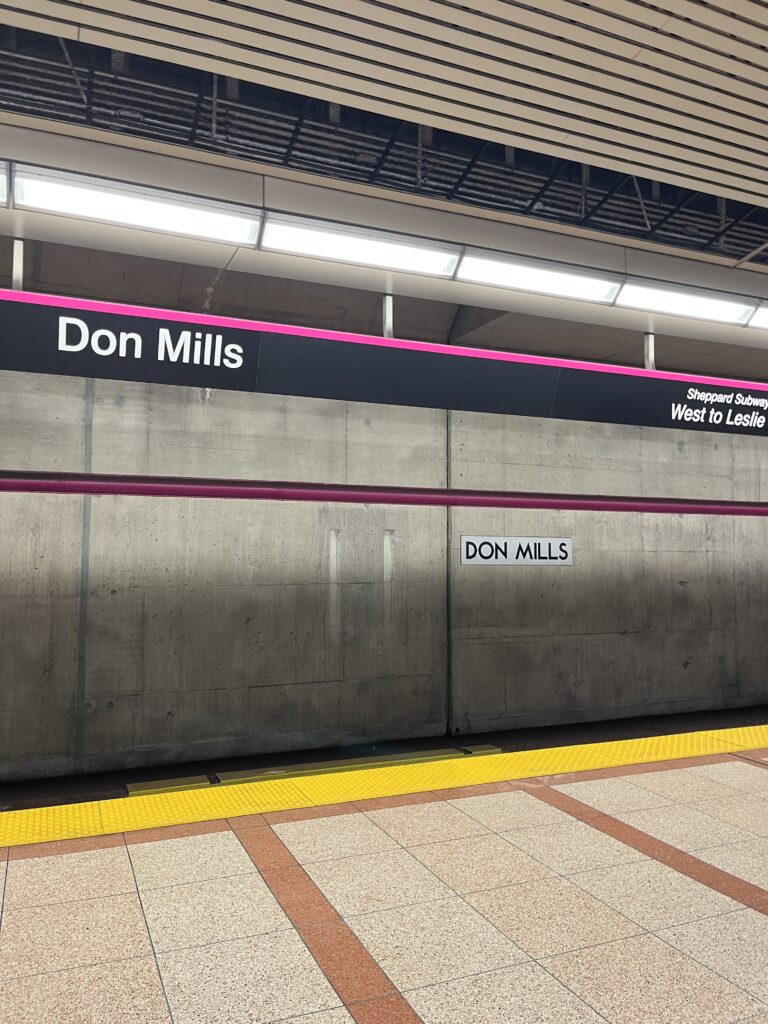 The wall at Don Mills Station
