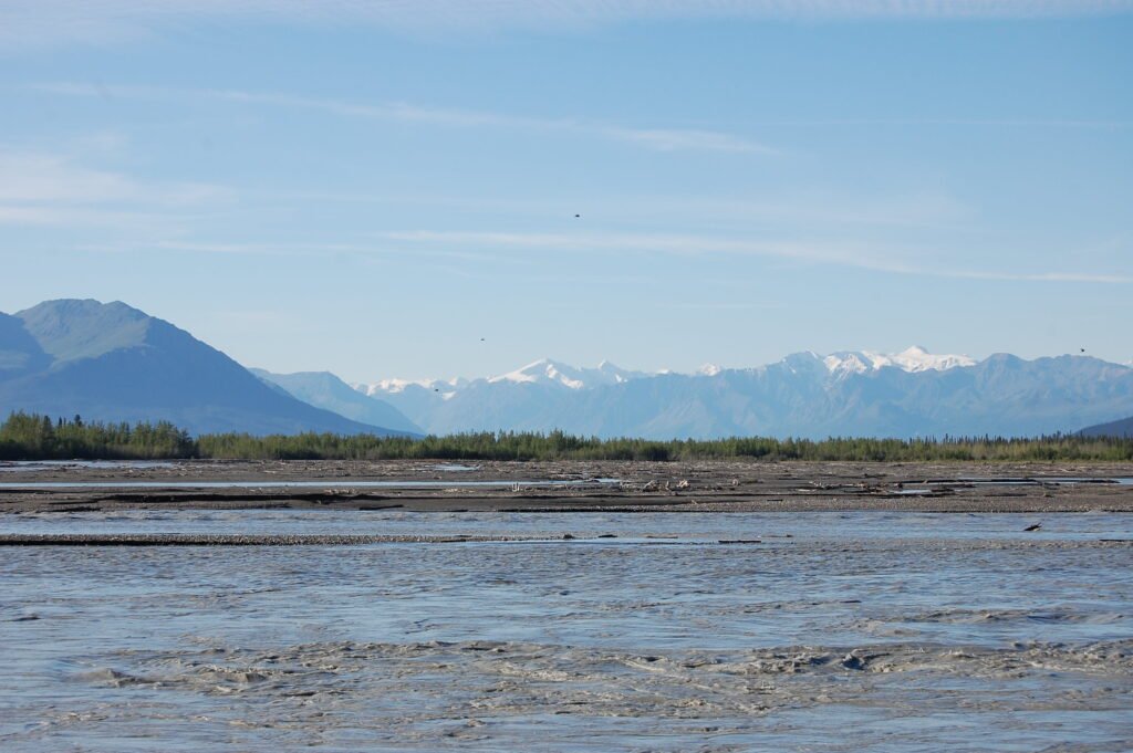 rough water in the river