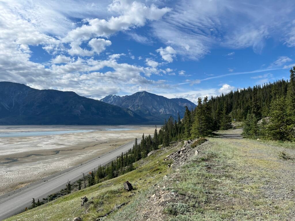 Mountains, plains, and a lake